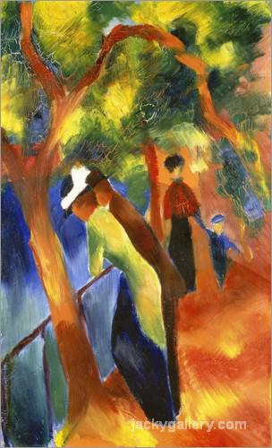 Sonniger Weg., August Macke painting - Click Image to Close